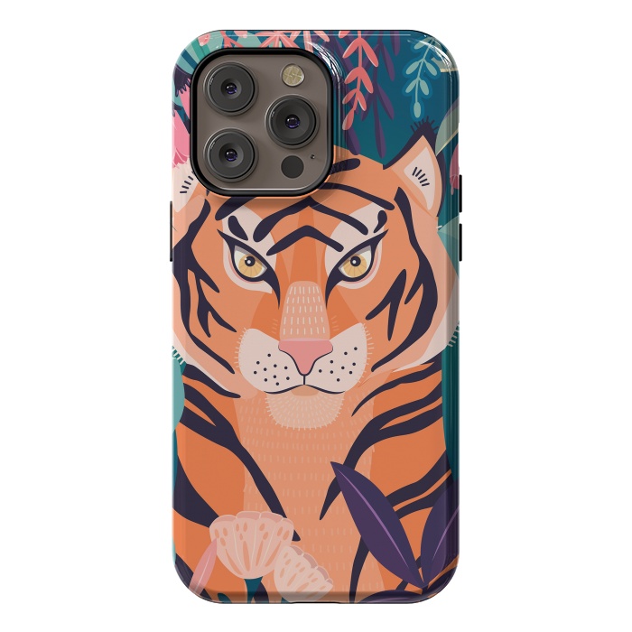 iPhone 14 Pro max StrongFit Tiger in nature by Jelena Obradovic