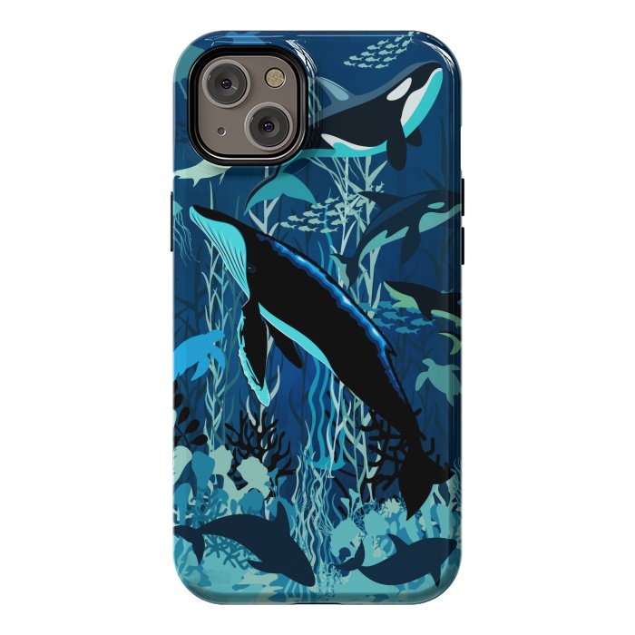iPhone 14 Plus StrongFit Sealife Blue Shades Dream Underwater Scenery by BluedarkArt