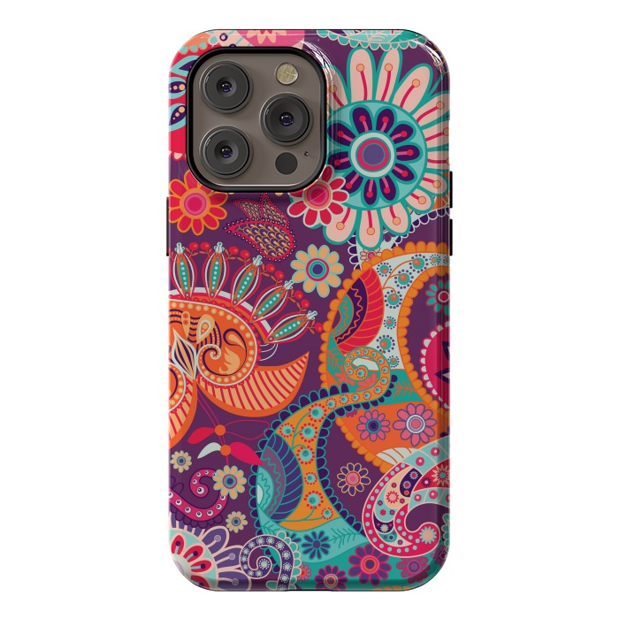 iPhone 14 Pro max StrongFit Figure in bright flowers by ArtsCase