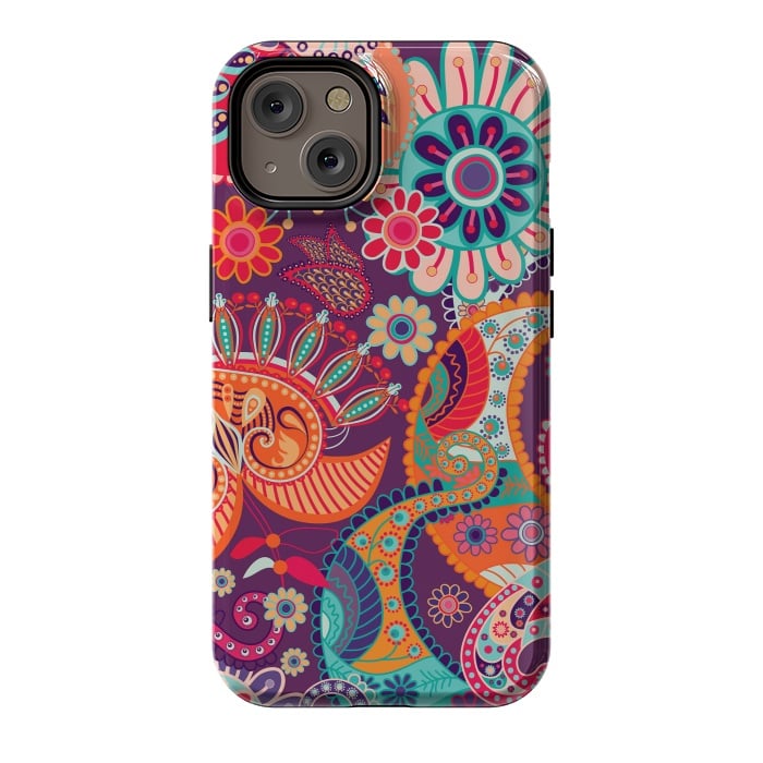 iPhone 14 StrongFit Figure in bright flowers by ArtsCase