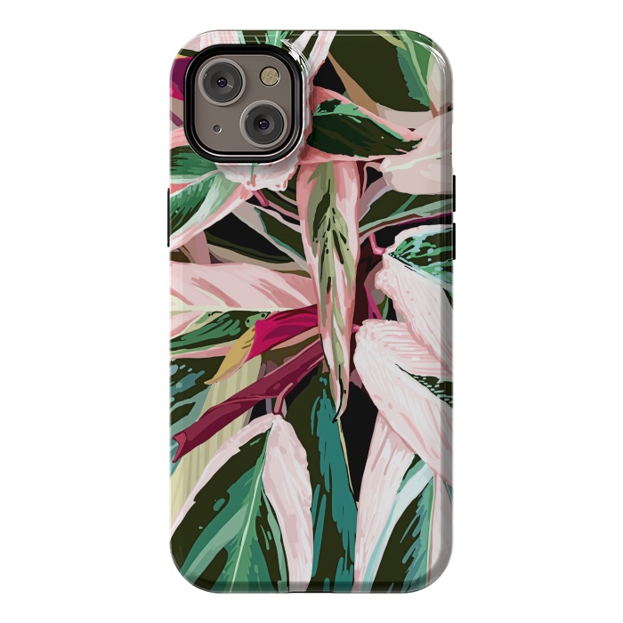 iPhone 14 Plus StrongFit Tropical Variegated Houseplant by Uma Prabhakar Gokhale