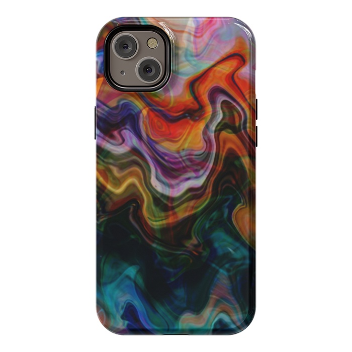 iPhone 14 Plus StrongFit Digitalart Abstract Marbling G596 by Medusa GraphicArt
