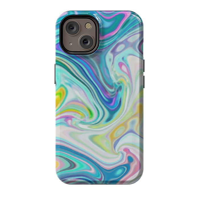 iPhone 14 StrongFit Digitalart Abstract Marbling G597 by Medusa GraphicArt