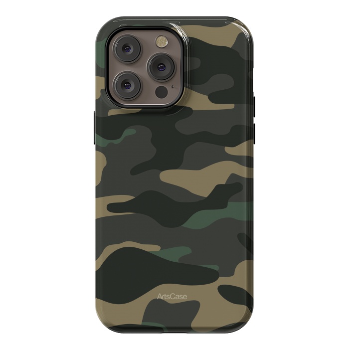 iPhone 14 Pro max StrongFit Green Camo by ArtsCase