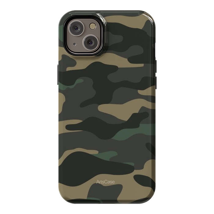 iPhone 14 Plus StrongFit Green Camo by ArtsCase