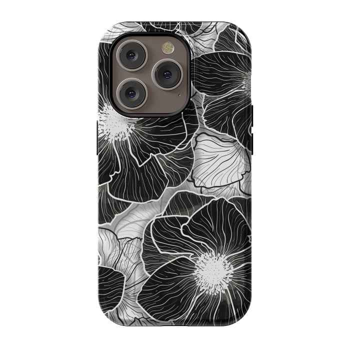 iPhone 14 Pro StrongFit Anemones Wildflower Illustration G599 by Medusa GraphicArt