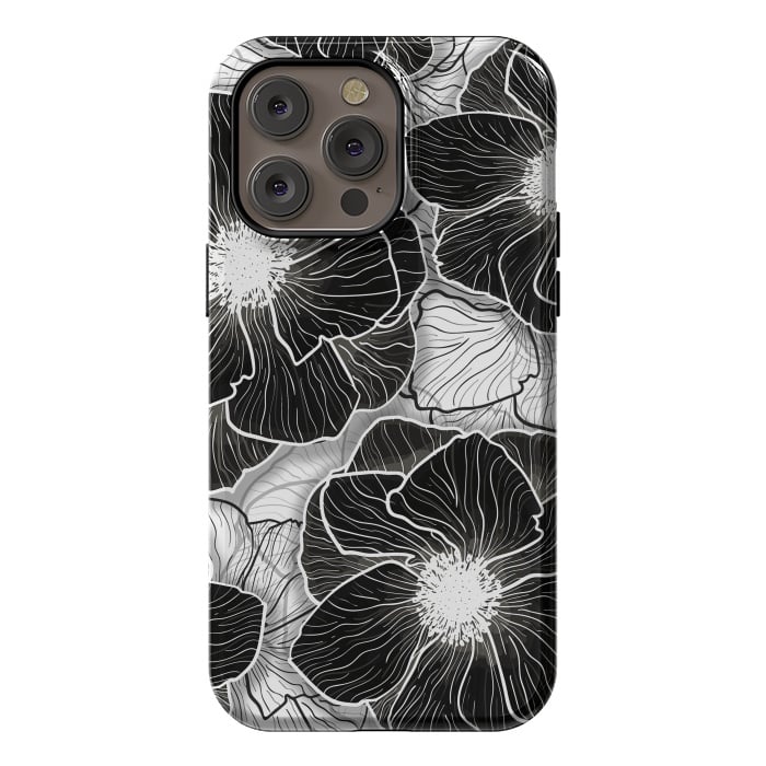 iPhone 14 Pro max StrongFit Anemones Wildflower Illustration G599 by Medusa GraphicArt