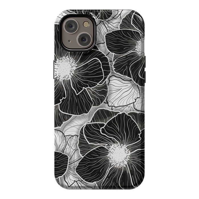 iPhone 14 Plus StrongFit Anemones Wildflower Illustration G599 by Medusa GraphicArt