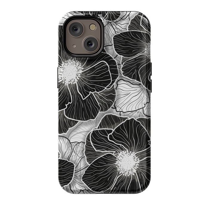 iPhone 14 StrongFit Anemones Wildflower Illustration G599 by Medusa GraphicArt