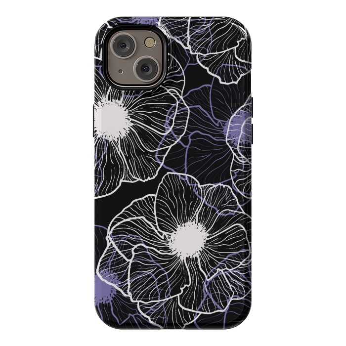 iPhone 14 Plus StrongFit Anemones Wildflower Illustration G601 by Medusa GraphicArt