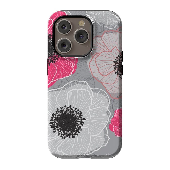 iPhone 14 Pro StrongFit Colorful Anemones Wildflower G603 by Medusa GraphicArt