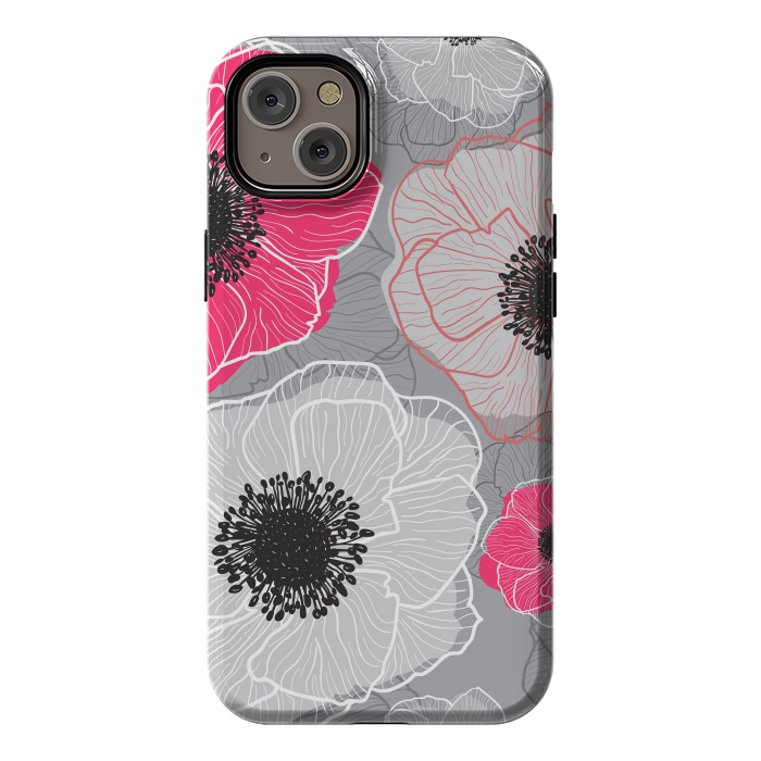 iPhone 14 Plus StrongFit Colorful Anemones Wildflower G603 by Medusa GraphicArt