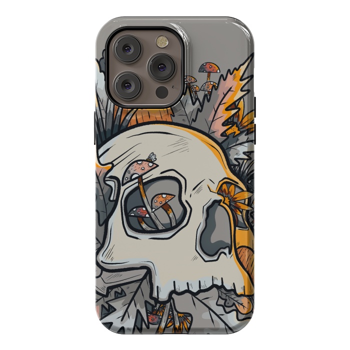 iPhone 14 Pro max StrongFit The mushrooms and skull by Steve Wade (Swade)