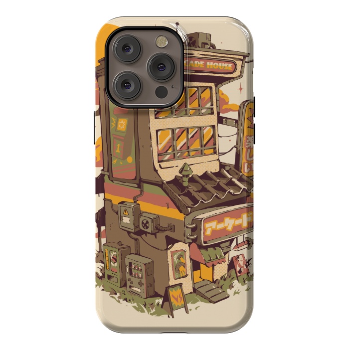 iPhone 14 Pro max StrongFit Arcade House by Ilustrata
