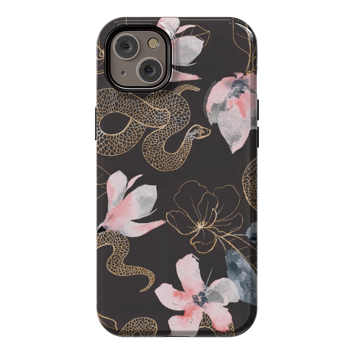 iPhone 14 Plus StrongFit gold snake by haroulita