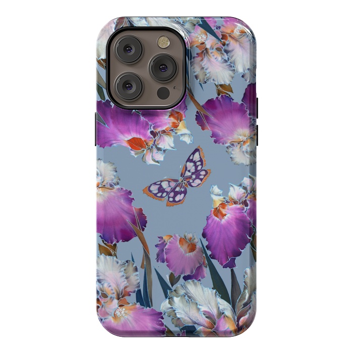 iPhone 14 Pro max StrongFit purple lilac flowers by haroulita