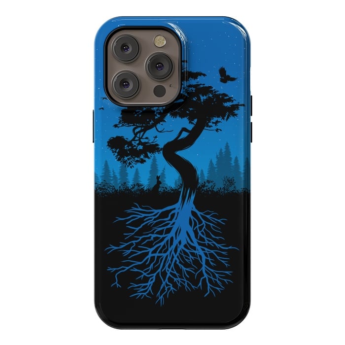 iPhone 14 Pro max StrongFit Bonsai roots at night by Alberto