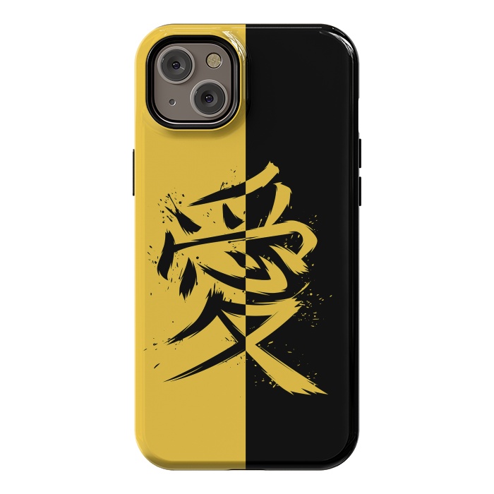 iPhone 14 Plus StrongFit Kanji yellow and black by Alberto