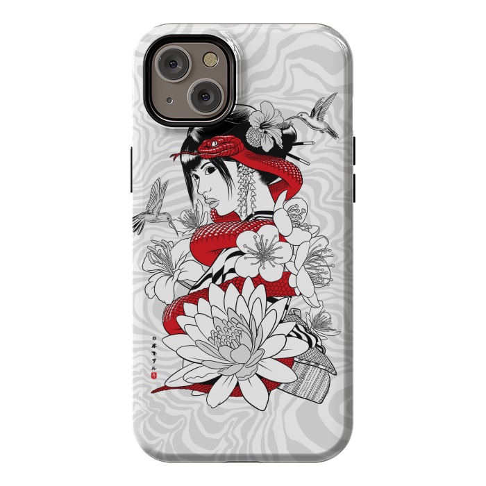 iPhone 14 Plus StrongFit Snake and Geisha by Alberto