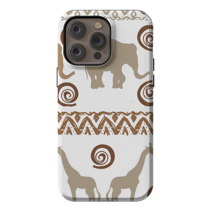 iPhone 14 Pro max StrongFit giraffe and elephant by haroulita