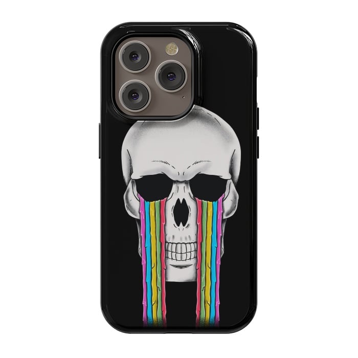 iPhone 14 Pro StrongFit Skull Crying by Coffee Man