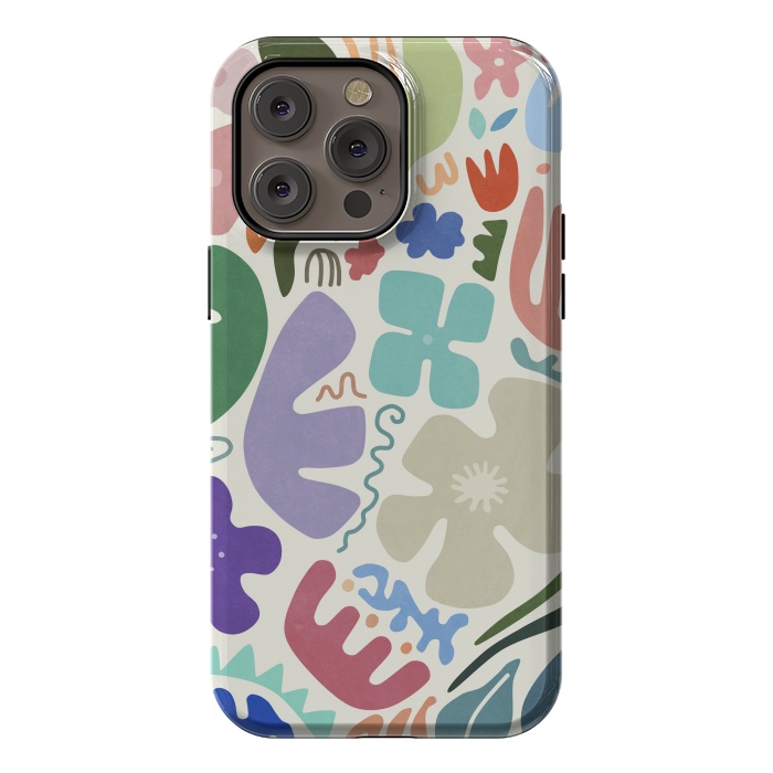 iPhone 14 Pro max StrongFit Floral Shapes by amini54