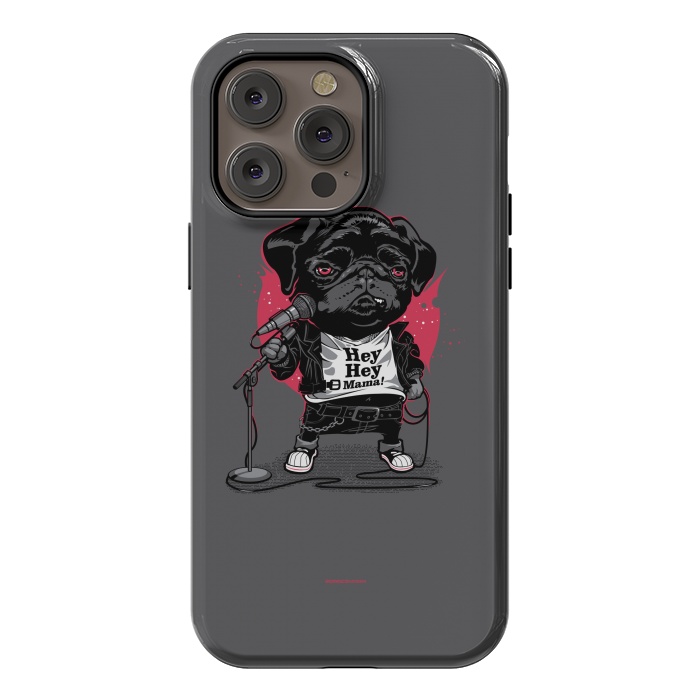 iPhone 14 Pro max StrongFit Black Dog by Draco