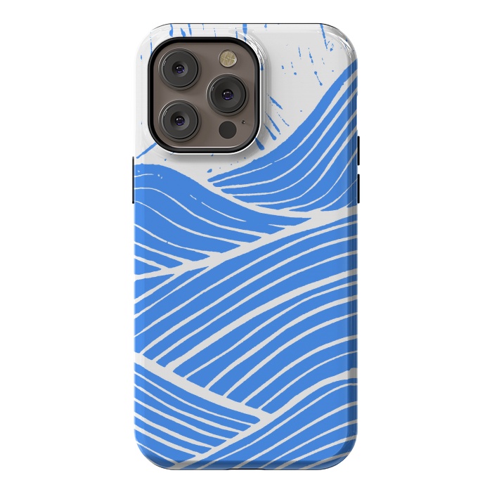 iPhone 14 Pro max StrongFit The blue and white waves by Steve Wade (Swade)