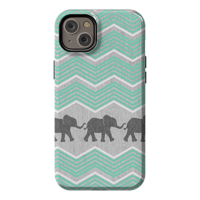 iPhone 14 Plus StrongFit Three Elephants by Tangerine-Tane