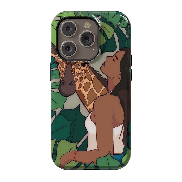 iPhone 14 Pro StrongFit The green jungle girl by Steve Wade (Swade)