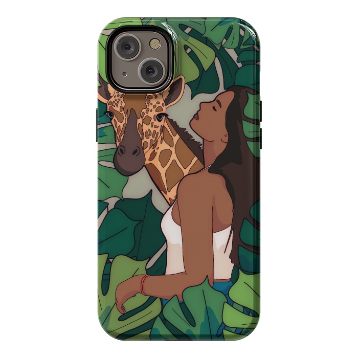 iPhone 14 Plus StrongFit The green jungle girl by Steve Wade (Swade)