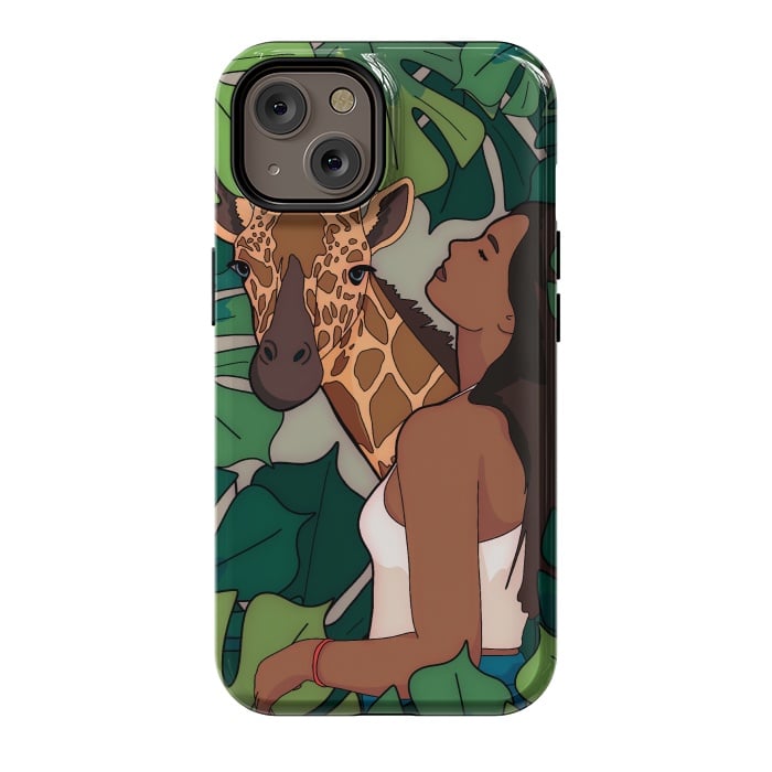 iPhone 14 StrongFit The green jungle girl by Steve Wade (Swade)