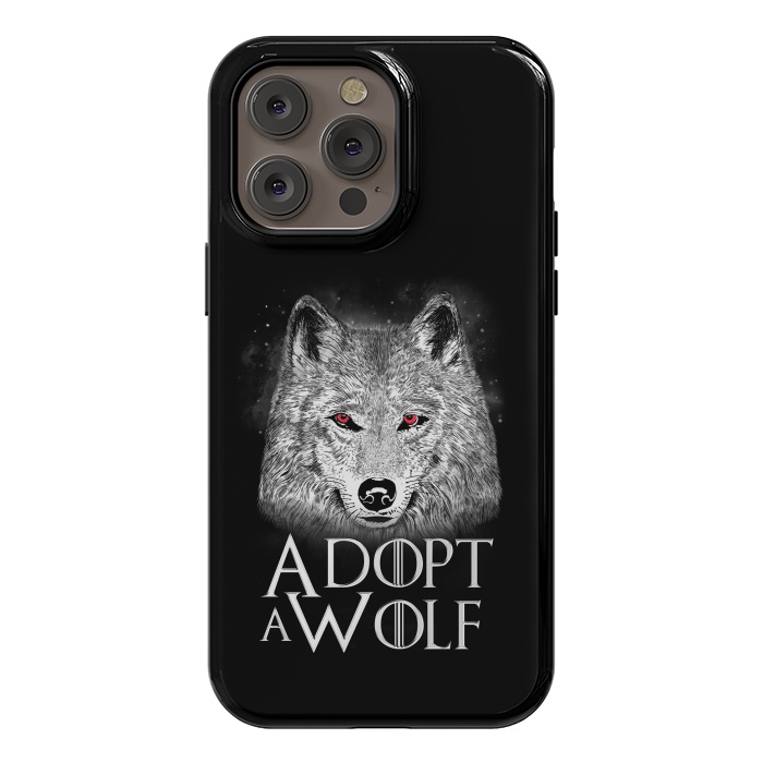 iPhone 14 Pro max StrongFit Adopt a Wolf by eduely
