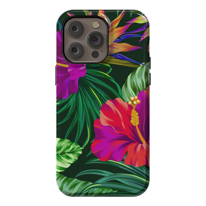 iPhone 14 Pro max StrongFit Cute Tropical Floral Pattern XVI by ArtsCase