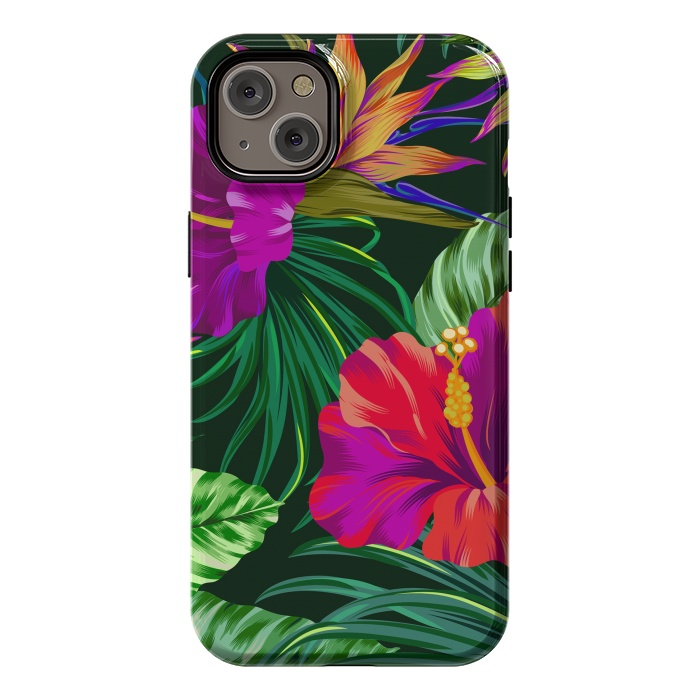 iPhone 14 Plus StrongFit Cute Tropical Floral Pattern XVI by ArtsCase