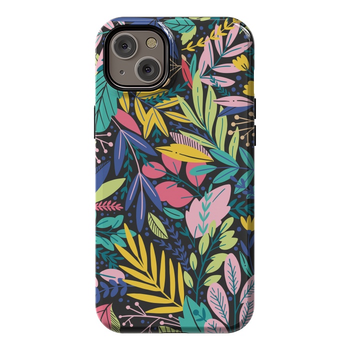 iPhone 14 Plus StrongFit Tropical Flowers by ArtsCase