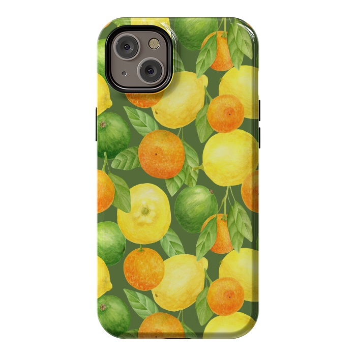 iPhone 14 Plus StrongFit summer fruits lemons and oranges by haroulita