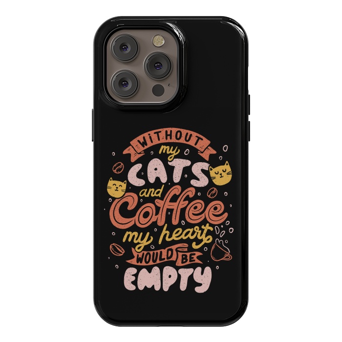 iPhone 14 Pro max StrongFit Cats and Coffee  by eduely