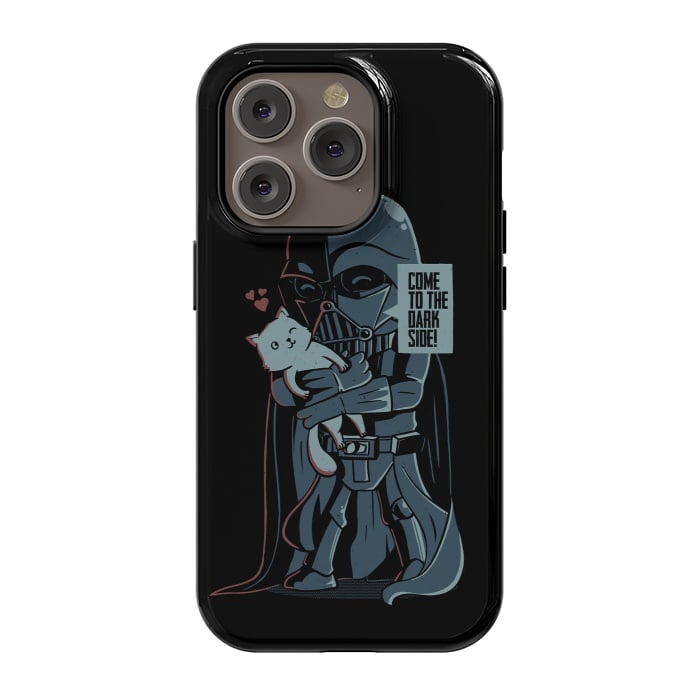 iPhone 14 Pro StrongFit Come to the Dark Side - Cute Cat by eduely
