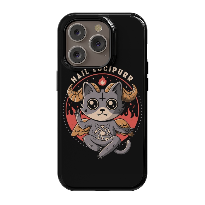 iPhone 14 Pro StrongFit Hail Lucipurr by eduely