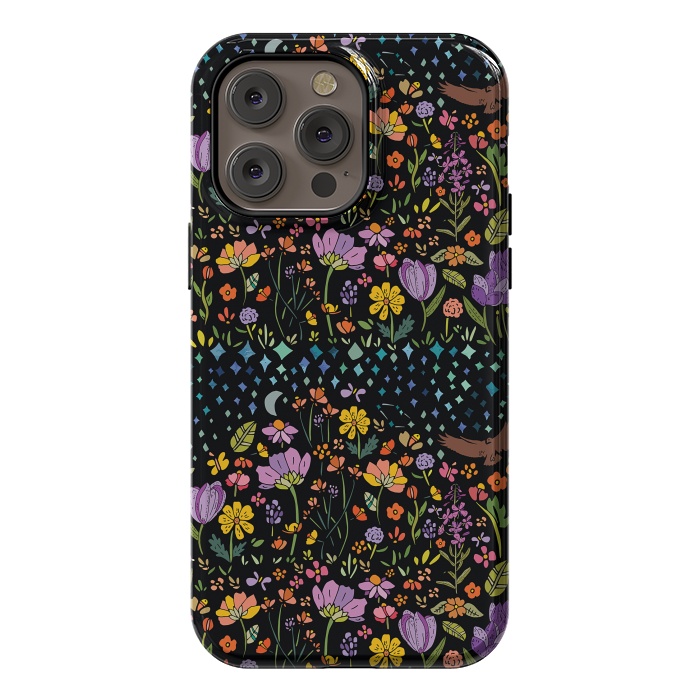 iPhone 14 Pro max StrongFit Whimsical Night Forest by Pom Graphic Design