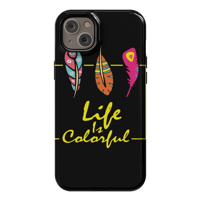 iPhone 14 Plus StrongFit life is colorful yellow by MALLIKA