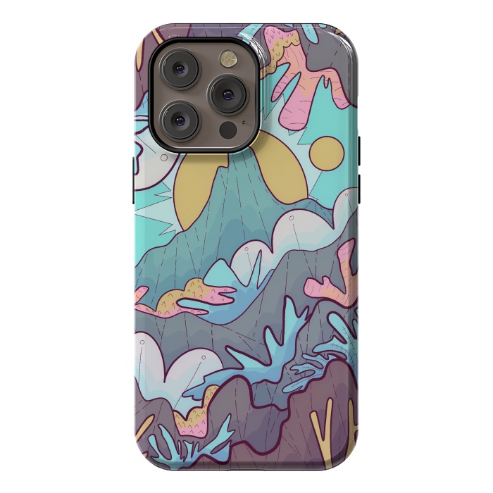 iPhone 14 Pro max StrongFit Coral mountain reef by Steve Wade (Swade)