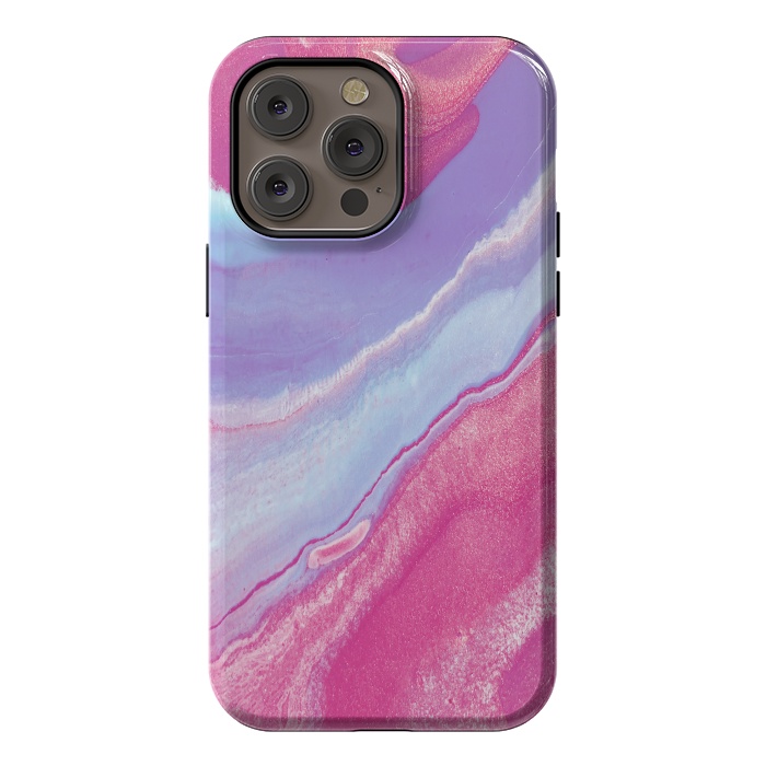iPhone 14 Pro max StrongFit Pink Wave by Ashley Camille