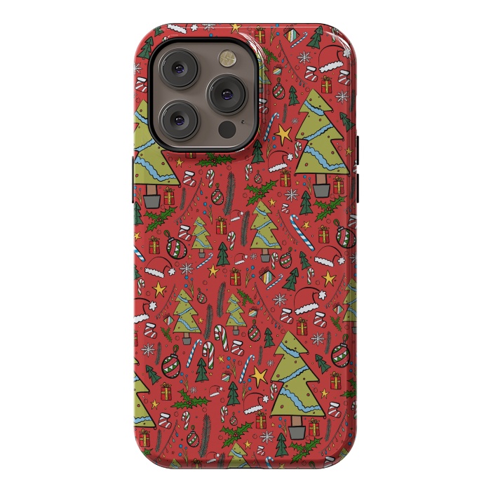 iPhone 14 Pro max StrongFit The festive Xmas pattern by Steve Wade (Swade)