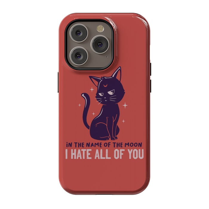 iPhone 14 Pro StrongFit In The Name Of The Moon Funny Cute Cat by eduely