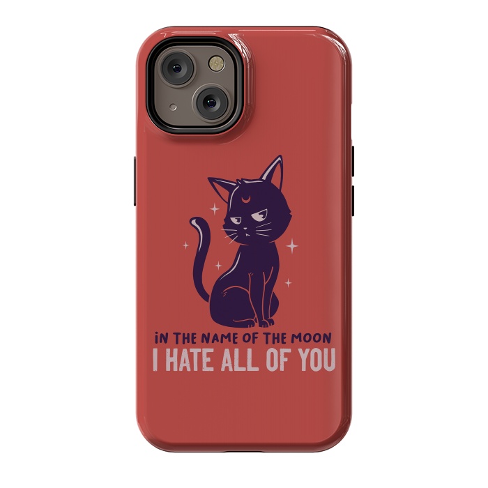 iPhone 14 StrongFit In The Name Of The Moon Funny Cute Cat by eduely
