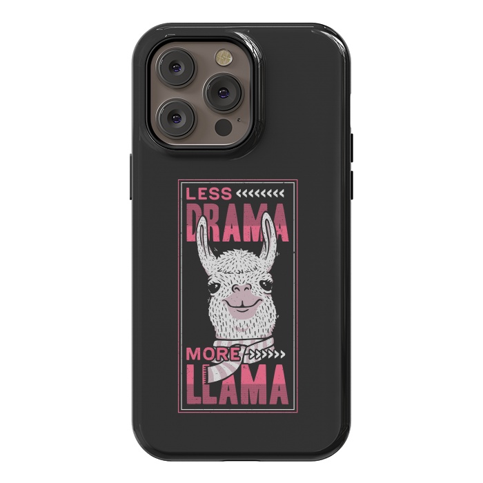 iPhone 14 Pro max StrongFit Less Drama More Llama by eduely
