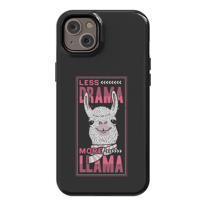 iPhone 14 Plus StrongFit Less Drama More Llama by eduely