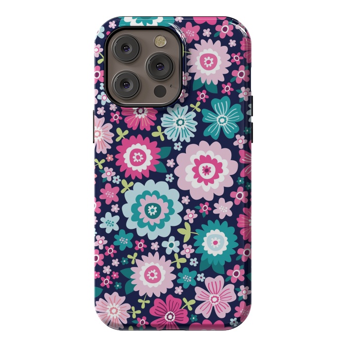 iPhone 14 Pro max StrongFit Cute pattern in colorful flower  by ArtsCase